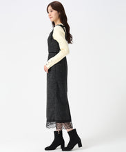 画像をギャラリービューアに読み込む, ツイードレーストリミングジャンスカ/TT547417