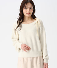 画像をギャラリービューアに読み込む, ベロア肩リボンふわふわニット/TT548318