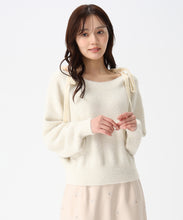 画像をギャラリービューアに読み込む, ベロア肩リボンふわふわニット/TT548318