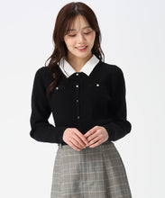 画像をギャラリービューアに読み込む, 襟付きケーブルカーディガン/TT548409
