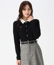 画像をギャラリービューアに読み込む, 襟付きケーブルカーディガン/TT548409