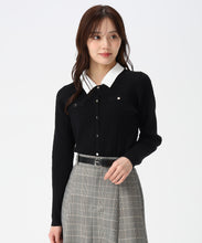 画像をギャラリービューアに読み込む, 襟付きケーブルカーディガン/TT548409