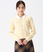 画像をギャラリービューアに読み込む, 襟付きケーブルカーディガン/TT548409