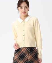 画像をギャラリービューアに読み込む, 襟付きケーブルカーディガン/TT548409