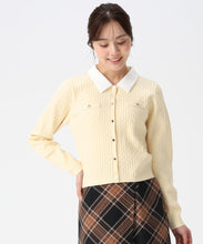 画像をギャラリービューアに読み込む, 襟付きケーブルカーディガン/TT548409