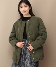 画像をギャラリービューアに読み込む, キルティングノーカラーダウンジャケット/MO43D04