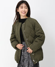 画像をギャラリービューアに読み込む, キルティングノーカラーダウンジャケット/MO43D04