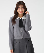画像をギャラリービューアに読み込む, 【一部店舗限定】3way衿×タイ付きビジュ釦カーディガン/MM558403