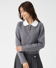 画像をギャラリービューアに読み込む, 【WEB限定予約アイテム/11月上旬入荷予定】3way衿×タイ付きビジュ釦カーディガン/MM558403
