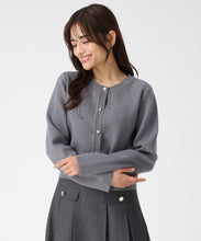 画像をギャラリービューアに読み込む, 【WEB限定予約アイテム/11月上旬入荷予定】3way衿×タイ付きビジュ釦カーディガン/MM558403