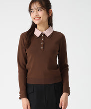 画像をギャラリービューアに読み込む, 配色シャツレイヤードニット/MM558309