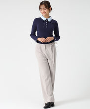 画像をギャラリービューアに読み込む, 配色シャツレイヤードニット/MM558309