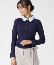 画像をギャラリービューアに読み込む, 配色シャツレイヤードニット/MM558309