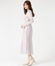 画像をギャラリービューアに読み込む, ラメレースニットドッキングワンピース/MM547405