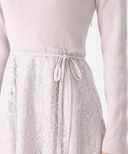 画像をギャラリービューアに読み込む, ラメレースニットドッキングワンピース/MM547405