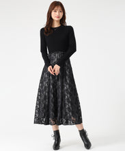 画像をギャラリービューアに読み込む, ラメレースニットドッキングワンピース/MM547405