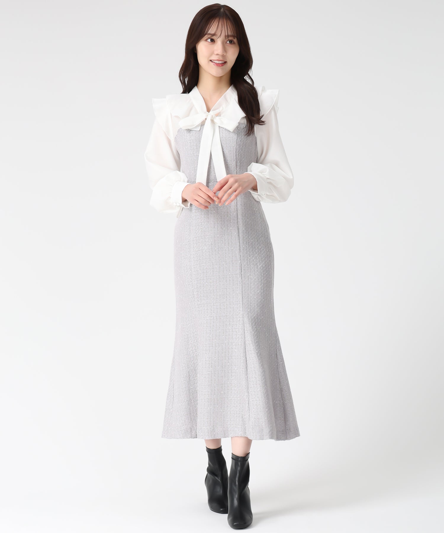 ボウタイツイードドッキンクグワンピース/TT547408 – MISCH MASCH|31