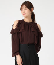 画像をギャラリービューアに読み込む, 一部店舗限定 バックリボンフリルブラウス/MM558111