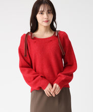 画像をギャラリービューアに読み込む, ベロア肩リボンふわふわニット/TT548318
