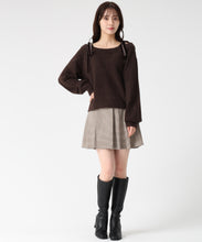 画像をギャラリービューアに読み込む, ベロア肩リボンふわふわニット/TT548318