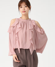 画像をギャラリービューアに読み込む, 一部店舗限定 バックリボンフリルブラウス/MM558111