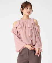 画像をギャラリービューアに読み込む, 一部店舗限定 バックリボンフリルブラウス/MM558111