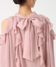 画像をギャラリービューアに読み込む, 一部店舗限定 バックリボンフリルブラウス/MM558111