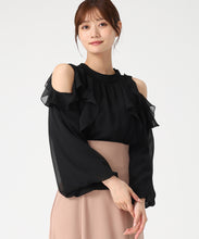 画像をギャラリービューアに読み込む, 一部店舗限定 バックリボンフリルブラウス/MM558111