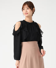 画像をギャラリービューアに読み込む, 【一部店舗限定】 バックリボンフリルブラウス/MM558111
