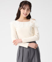 画像をギャラリービューアに読み込む, 肩リボンアシメフリルニット/TT548302