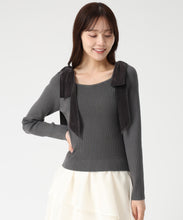画像をギャラリービューアに読み込む, ベロア肩リボンニット/TT538309