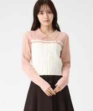 画像をギャラリービューアに読み込む, ケーブル編みジップニット/TT548308