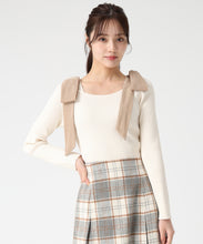 画像をギャラリービューアに読み込む, ベロア肩リボンニット/TT538309