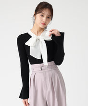 画像をギャラリービューアに読み込む, シアーボウタイリブニット/TT548319