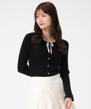 画像をギャラリービューアに読み込む, 【再入荷】フリル袖配色リボンニット/MM548309