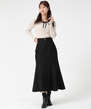 画像をギャラリービューアに読み込む, 【再入荷】フリル袖配色リボンニット/MM548309