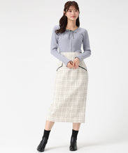 画像をギャラリービューアに読み込む, フリル袖配色リボンニット/MM548309