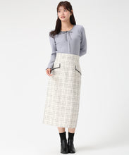画像をギャラリービューアに読み込む, 【再入荷】フリル袖配色リボンニット/MM548309