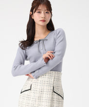 画像をギャラリービューアに読み込む, 【再入荷】フリル袖配色リボンニット/MM548309