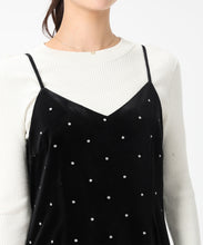 画像をギャラリービューアに読み込む, 【WEB限定予約販売/12月上旬発売予定】Vネックベロアキャミワンピース/MM547425