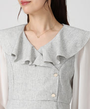 画像をギャラリービューアに読み込む, ラッフルアシメフリルラップ風タイトワンピース/MM537419