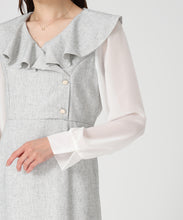 画像をギャラリービューアに読み込む, ラッフルアシメフリルラップ風タイトワンピース/MM537419