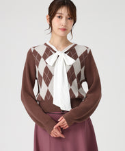 画像をギャラリービューアに読み込む, 一部店舗限定 リボンボウタイアーガイルニット/MM558308