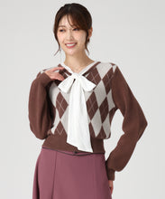 画像をギャラリービューアに読み込む, 一部店舗限定 リボンボウタイアーガイルニット/MM558308