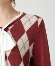 画像をギャラリービューアに読み込む, 一部店舗限定 リボンボウタイアーガイルニット/MM558308