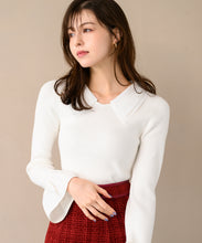 画像をギャラリービューアに読み込む, シアーダブル衿2wayニット/MM448309