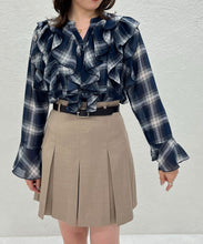 画像をギャラリービューアに読み込む, 【一部店舗限定アイテム】フリルチェックブラウス/TT558103
