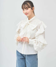 画像をギャラリービューアに読み込む, フリルスリーブボウタイブラウス/TT518101