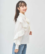画像をギャラリービューアに読み込む, フリルスリーブボウタイブラウス/TT518101