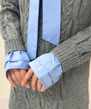 画像をギャラリービューアに読み込む, 【予約販売/11月中旬発売予定】シャツレイヤードケーブルワンピース/TT547415